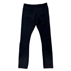 Lululemon Black 23" Leggings Scallop Size 4